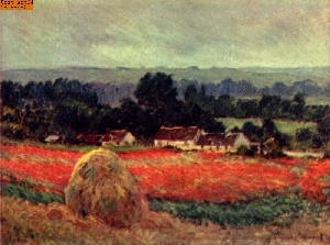 Das Mohnblumenfeld nach Monet